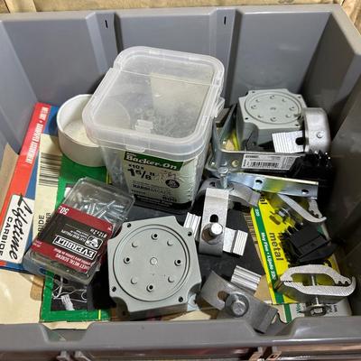 2 STACKING BINS OF HARDWARE