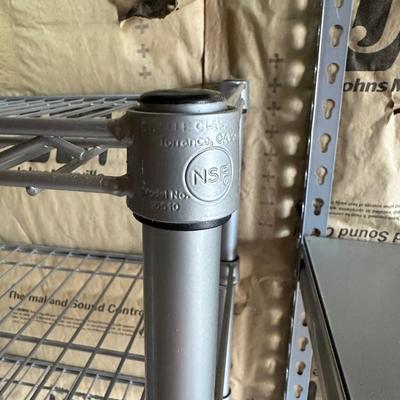 WIRE STORAGE RACK ON CASTERS