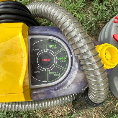 HUSKY 2.5 GALLON WET/DRY SHOP VAC AND A BISSELL SPOTBOT CARPET CLEANER
