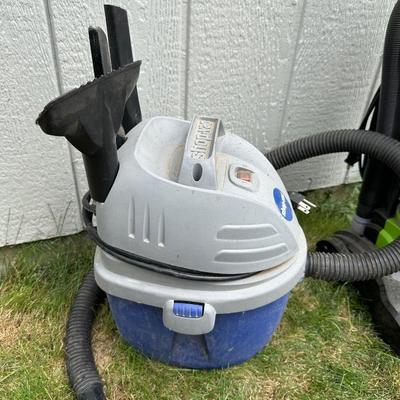2.5 SHOP VAC AND A EUREKA AIRSPEED BAGLESS VACUUM