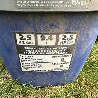 2.5 SHOP VAC AND A EUREKA AIRSPEED BAGLESS VACUUM