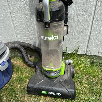 2.5 SHOP VAC AND A EUREKA AIRSPEED BAGLESS VACUUM