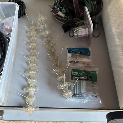 HARDWARE, BUNGEE CORDS, STRAPS, CELLOPHANE STRETCH WRAP, T-SHAPED RULER AND MORE
