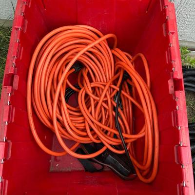 EXTENSION CORDS, AIR HOSES AND HOSE