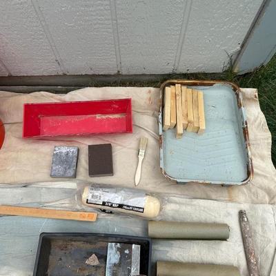 DROP CLOTHS AND OTHER PAINTING SUPPLIES