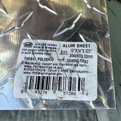 DIAMOND TREAD ALUMINUM SHEETS AND A RV STEP