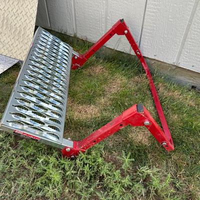 DIAMOND TREAD ALUMINUM SHEETS AND A RV STEP