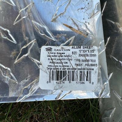 DIAMOND TREAD ALUMINUM SHEETS AND A RV STEP