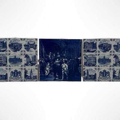 Delft Blue Hand Painted Tile Wall Hangings