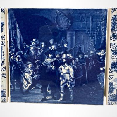 Delft Blue Hand Painted Tile Wall Hangings
