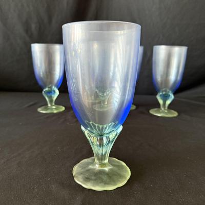Bormioli Rocco Art Nouveau Crystal Glass Goblets (E-BM)