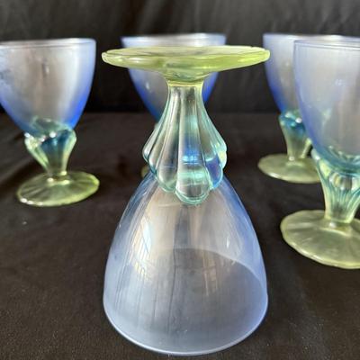 Bormioli Rocco Art Nouveau Crystal Glass Goblets (E-BM)