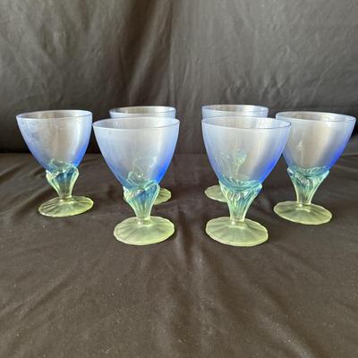 Bormioli Rocco Art Nouveau Crystal Glass Goblets (E-BM)