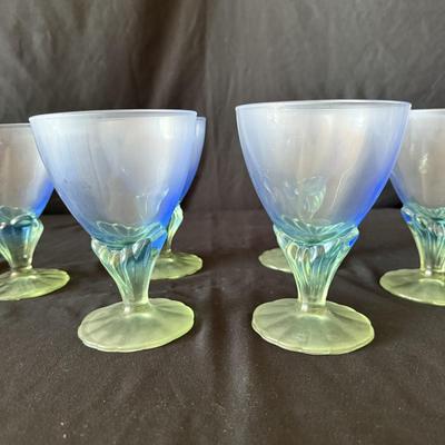 Bormioli Rocco Art Nouveau Crystal Glass Goblets (E-BM)