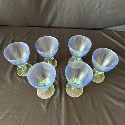 Bormioli Rocco Art Nouveau Crystal Glass Goblets (E-BM)