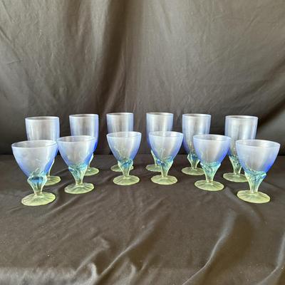Bormioli Rocco Art Nouveau Crystal Glass Goblets (E-BM)