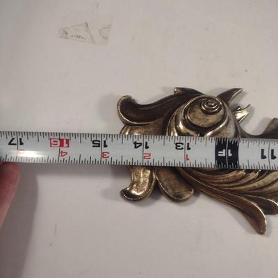 Vintage Syroco Resin Rooster Design Wall Art Pair