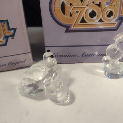 Collection of The Crystal Zoo Figurines with Boxes- Five Pieces (The Crystal Zoo Group #1)