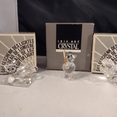 Collection of Iris Arc Crystal Figurines- Eight Pieces