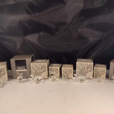 Collection of Iris Arc Crystal Figurines- Eight Pieces