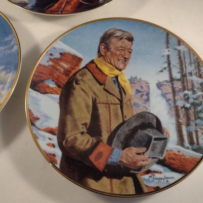 Group of John Wayne Collector's Plates- Three Pieces