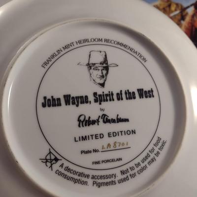 Group of John Wayne Collector's Plates- Three Pieces