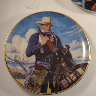 Group of John Wayne Collector's Plates- Three Pieces