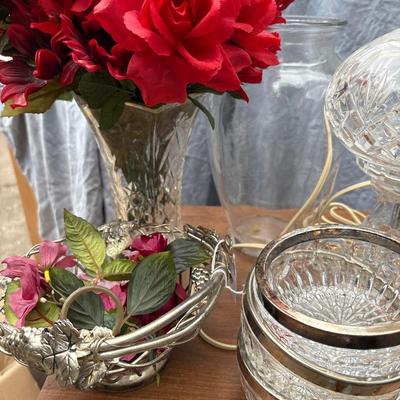 Crystal lamps, vases, bowls, and more