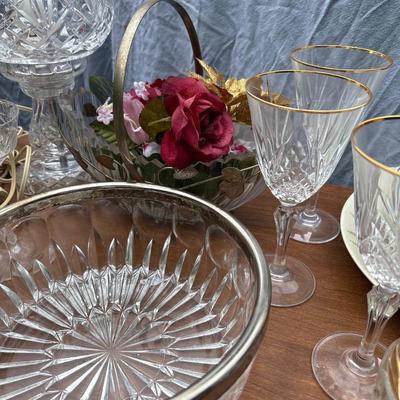 Crystal lamps, vases, bowls, and more