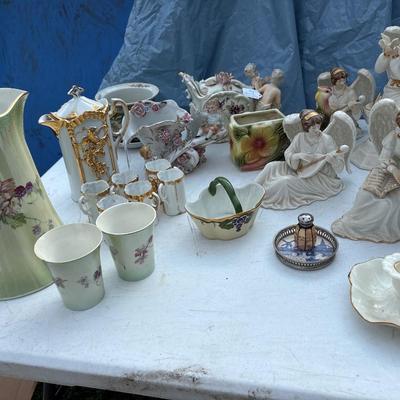 Angels and cherubs, pitchers with glasses and more