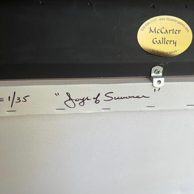 Numbered, Signed & Framed Canvas Giclee Titled “Joys of Summer” (GB1-MG)