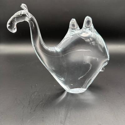 7” tall crystal camel signed
