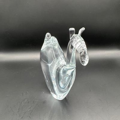 7” tall crystal camel signed