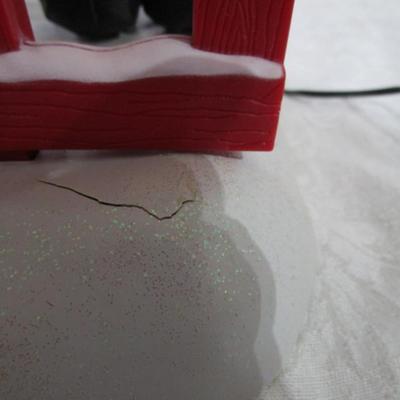 3 electric musical moving reindeer on base