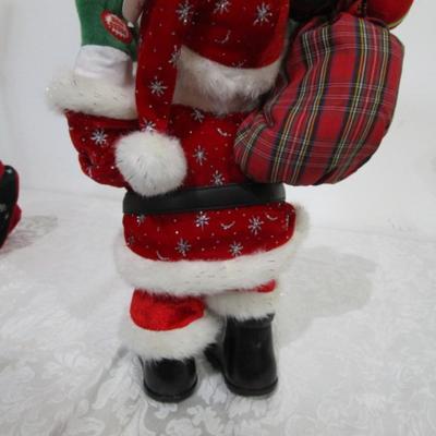 Musical snowman-cheeks light up, Santa figure