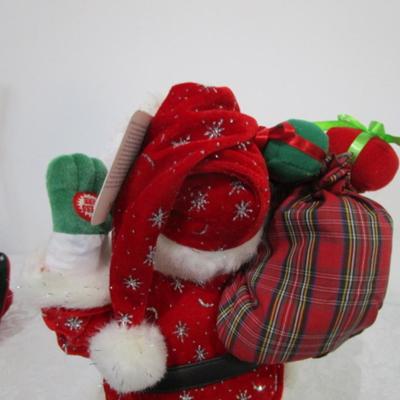 Musical snowman-cheeks light up, Santa figure