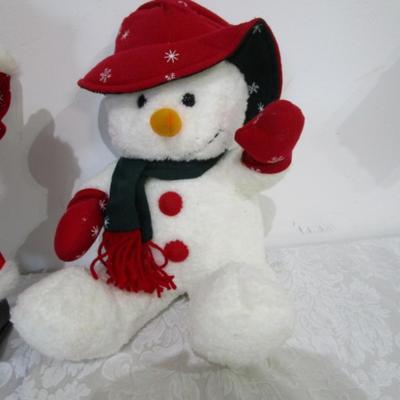 Musical snowman-cheeks light up, Santa figure