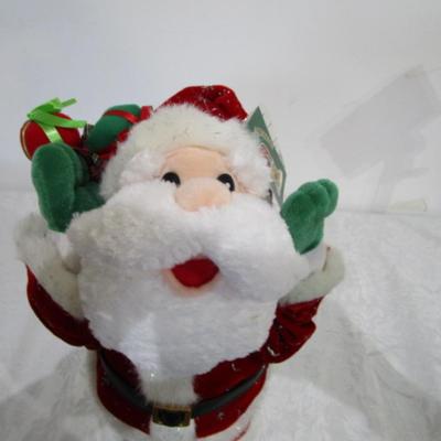 Musical snowman-cheeks light up, Santa figure