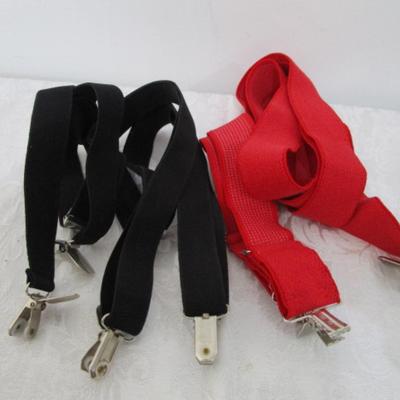4 Belts & 3 sets suspenders,1 belt buckle