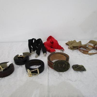 4 Belts & 3 sets suspenders,1 belt buckle