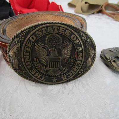 4 Belts & 3 sets suspenders,1 belt buckle