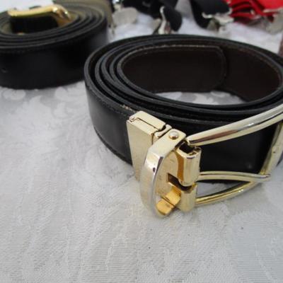 4 Belts & 3 sets suspenders,1 belt buckle