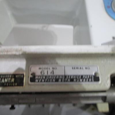 Vintage White sewing machine with case