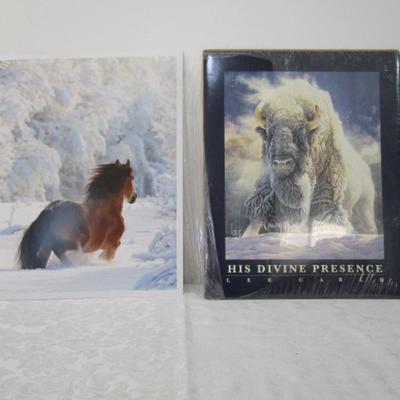 " His Divine Presence" poster (bison), Horse in snow poster