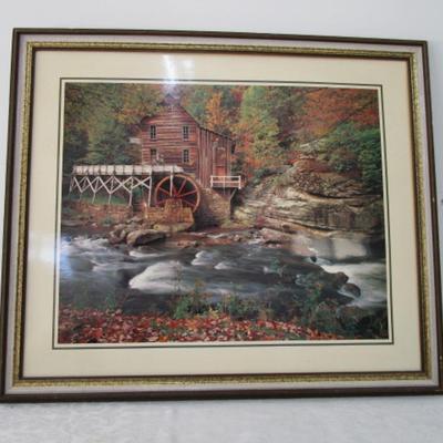 Glade Creek Grist Mill framed picture