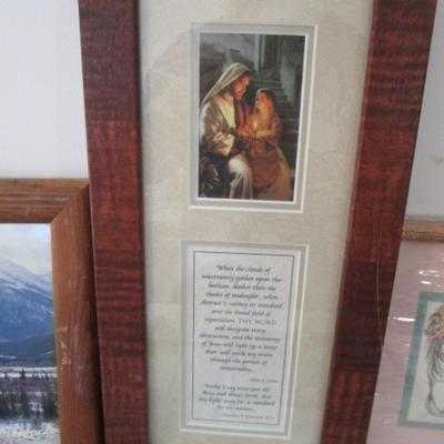 8 framed pictures