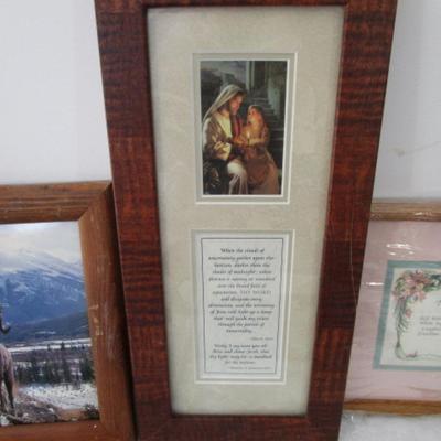 8 framed pictures