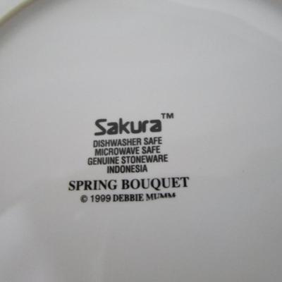 4 Sakura Spring Bouquet by Debbie Mumm plates