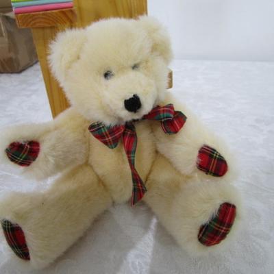 School bear with desk/chair, vintage ceramic bear