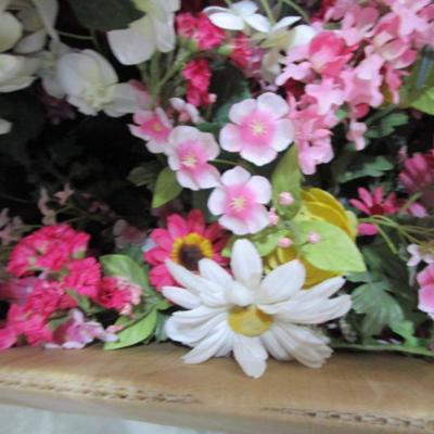 Box of silk flowers
